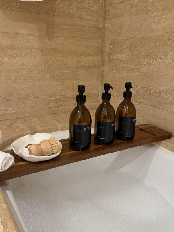 מגש עץ לאמבטיה